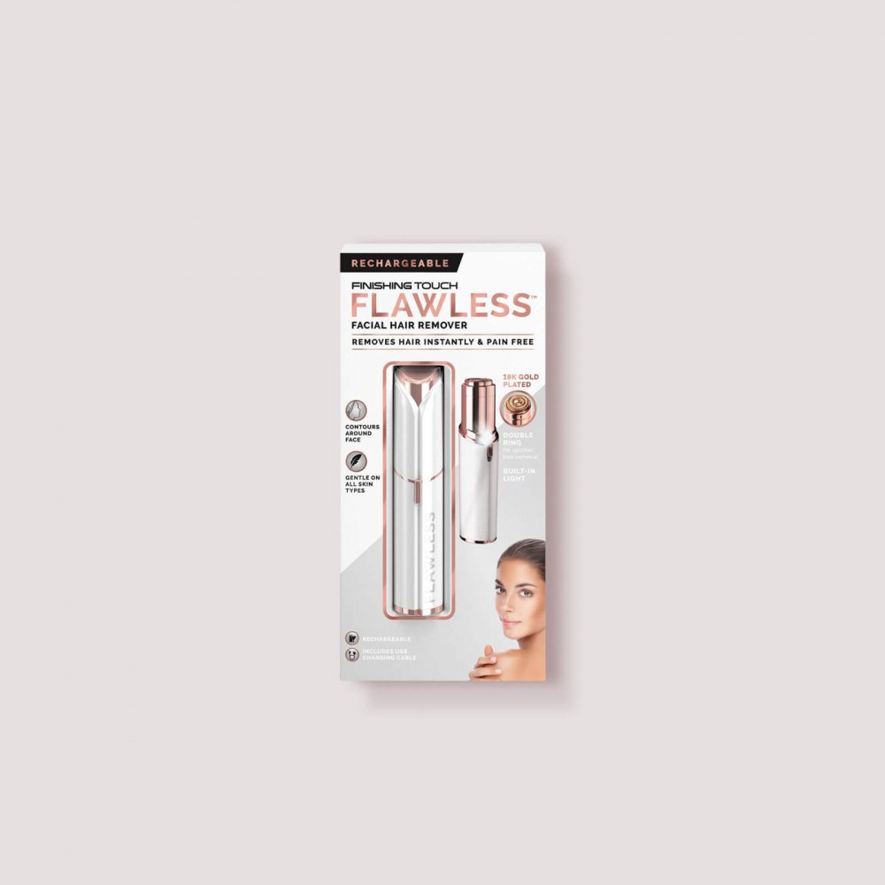 Finishing Touch Flawless™ Rechargeable Facial Hair Remover White